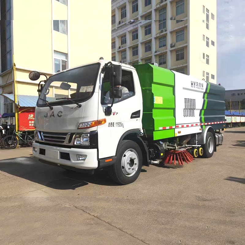 JAC 4*2 4 cbm stainless steel street road sweeper truck