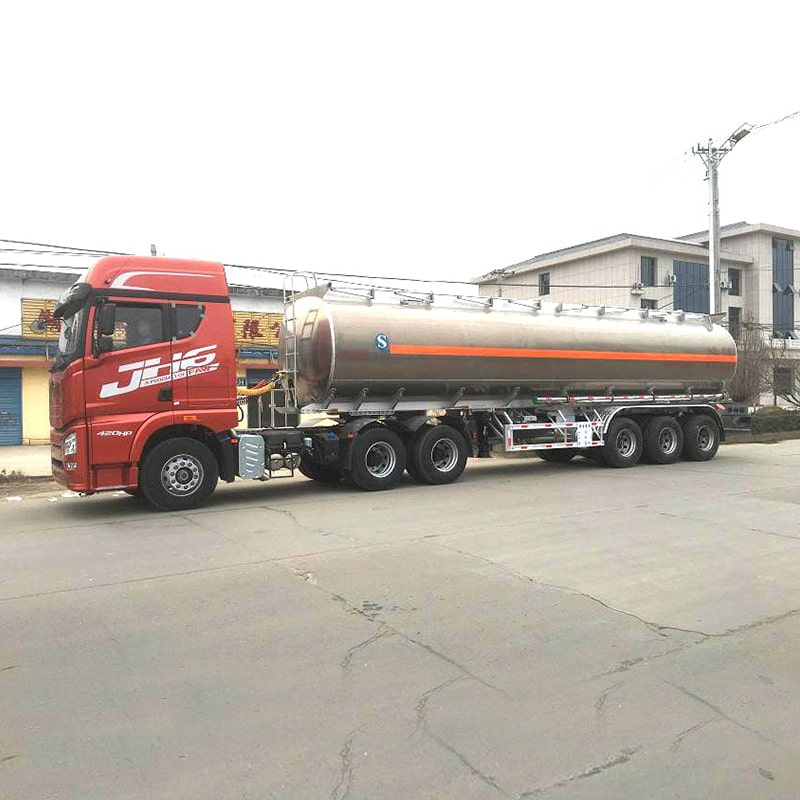 3 Axles 49000L Crude Oil Gasoline Petrol Tanker Semi Trailer