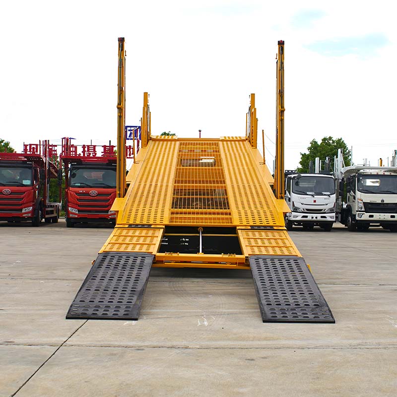 FAW steel chassis 3 cars double deck car carrier trailer