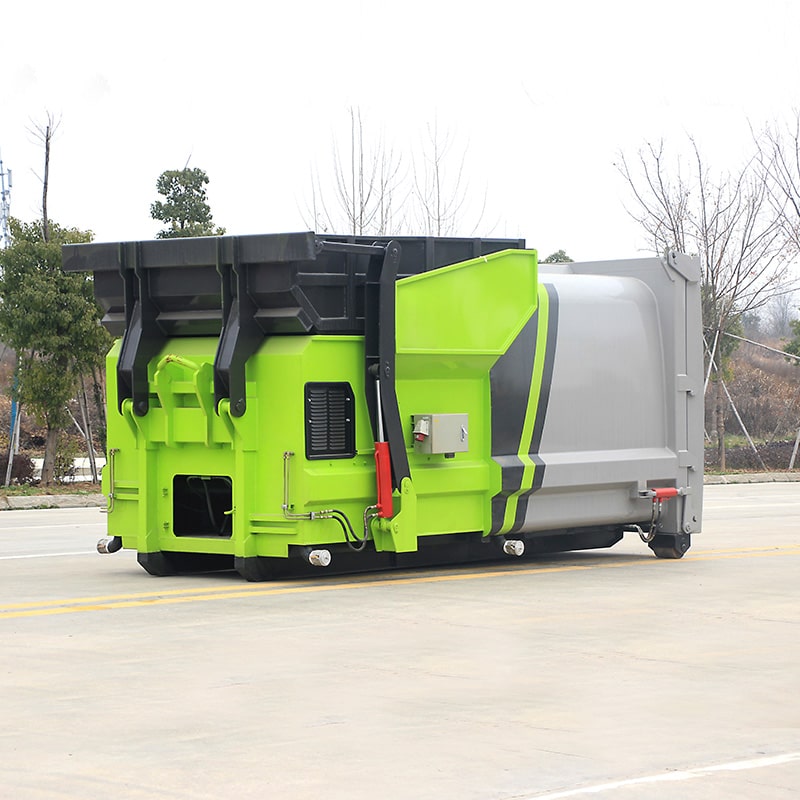 6cbm cummins engine hook arm mobile compressed garbage station