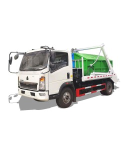 Howo 4 cubic meter swing arm garbage truck for sale