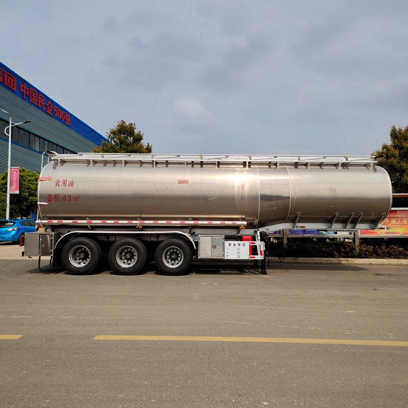 Heavy Duty 3 Axles 43000L Oil Fuel Tanker Trailer For Sale