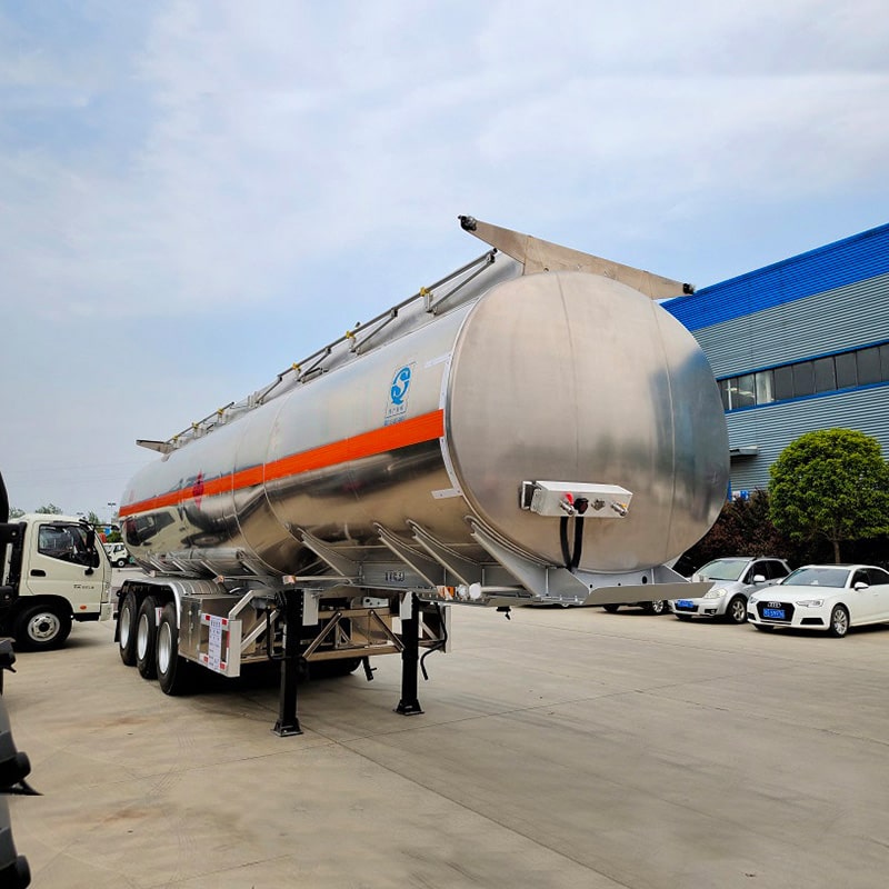 Aluminum Alloy 42000L 3 Axle Water Edible Oil Delivery Tank