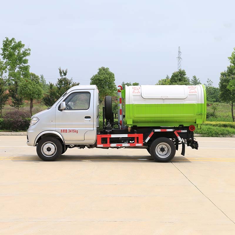 Dongfeng hook lift Garbage truck with 3 cbm