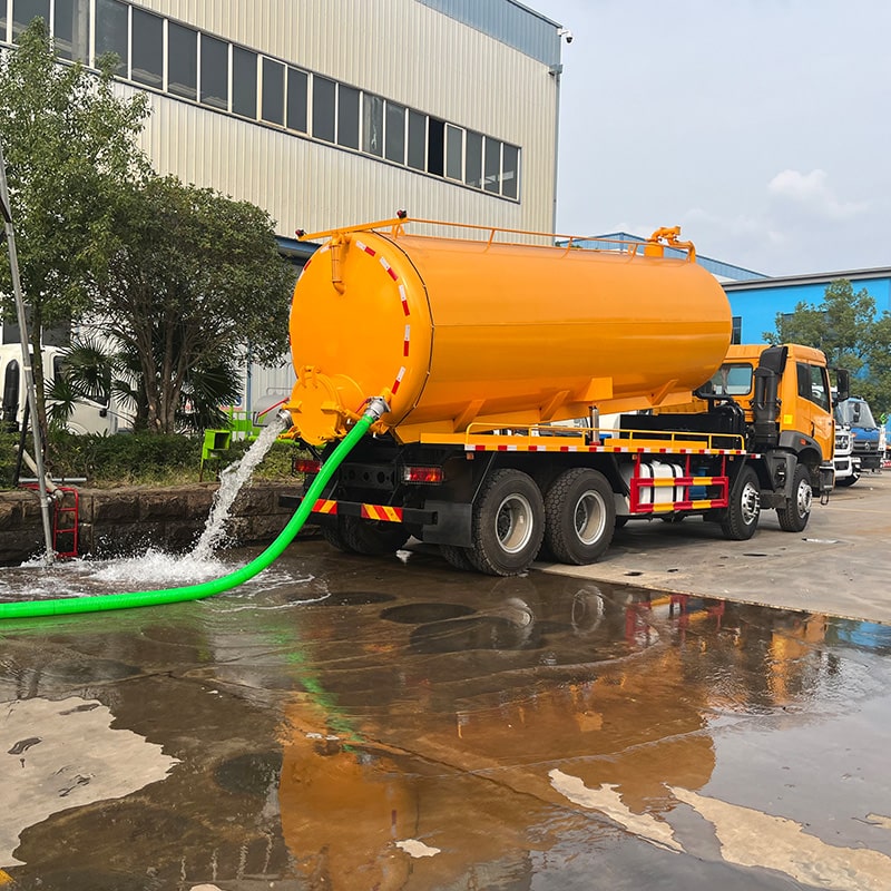 FAW 8*4 30 cubic vaccum sewage fecal suction truck