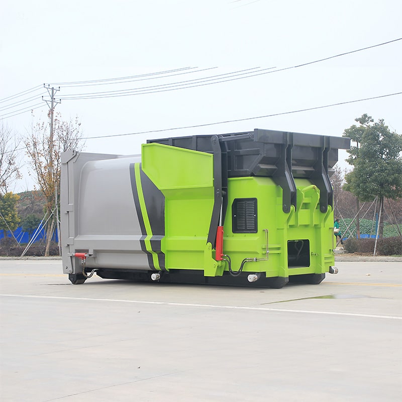 8cbm mobile hook arm compressed garabge truck
