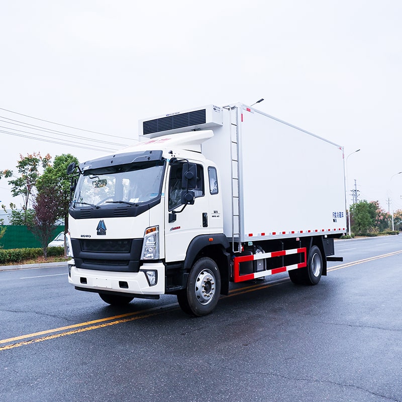 HOWO RHD 4X2 6.8m refrigerator freezer van truck