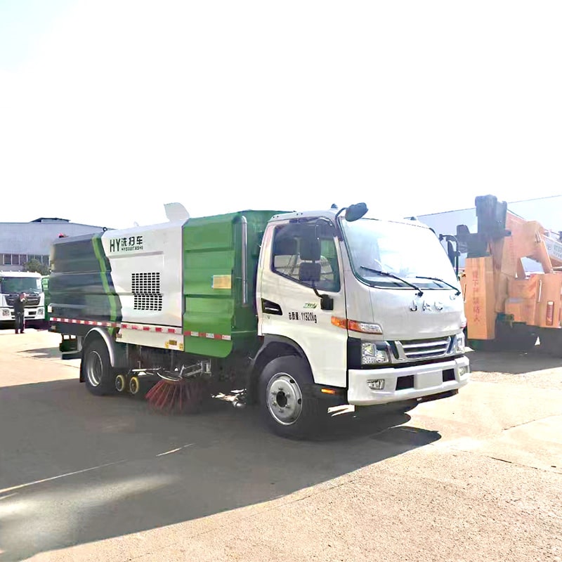 JAC 4*2 4 cbm stainless steel street road sweeper truck