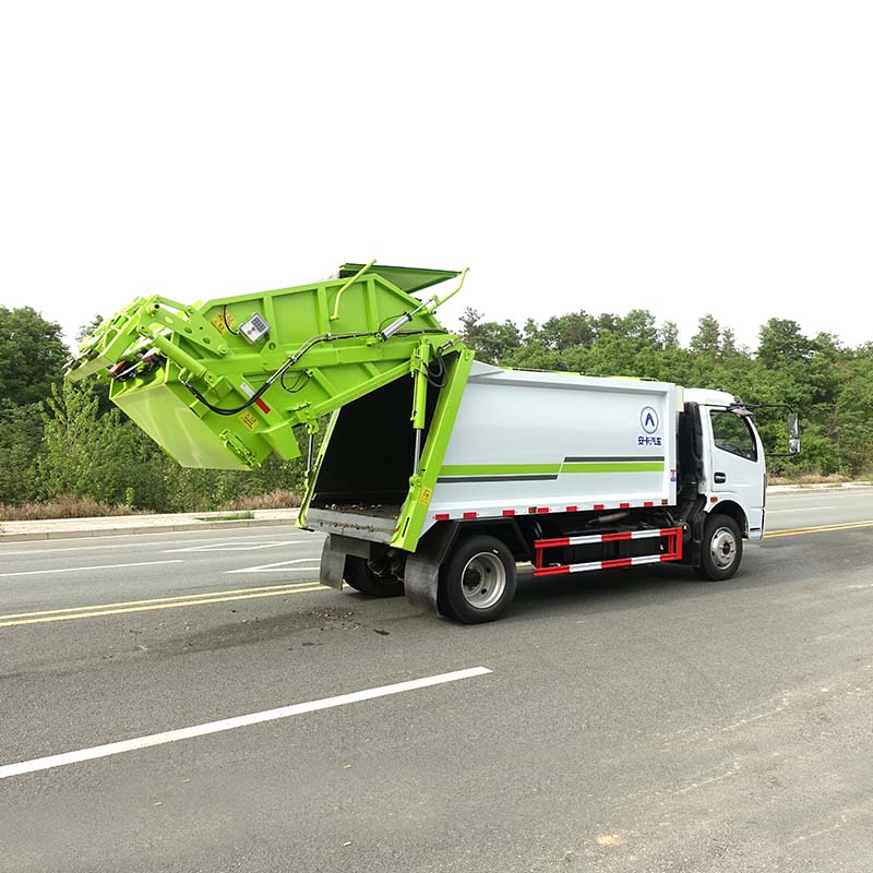 Dongfeng 5Ton 8cbm компрессионный мусоровоз