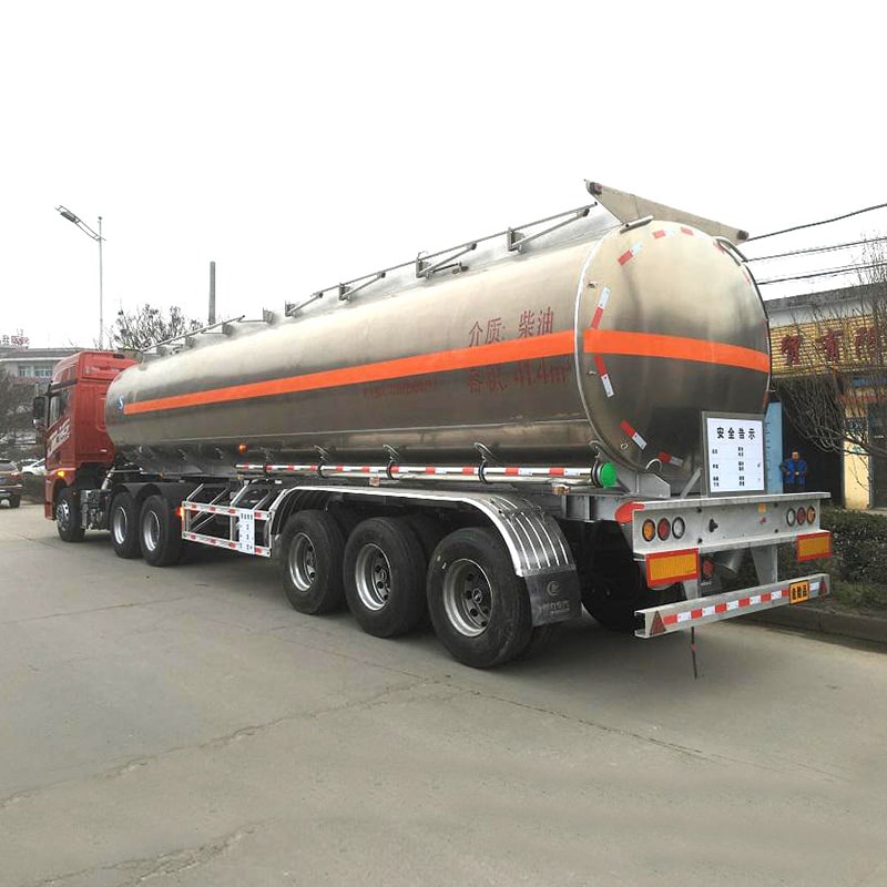 3 Axles 49000L Crude Oil Gasoline Petrol Tanker Semi Trailer