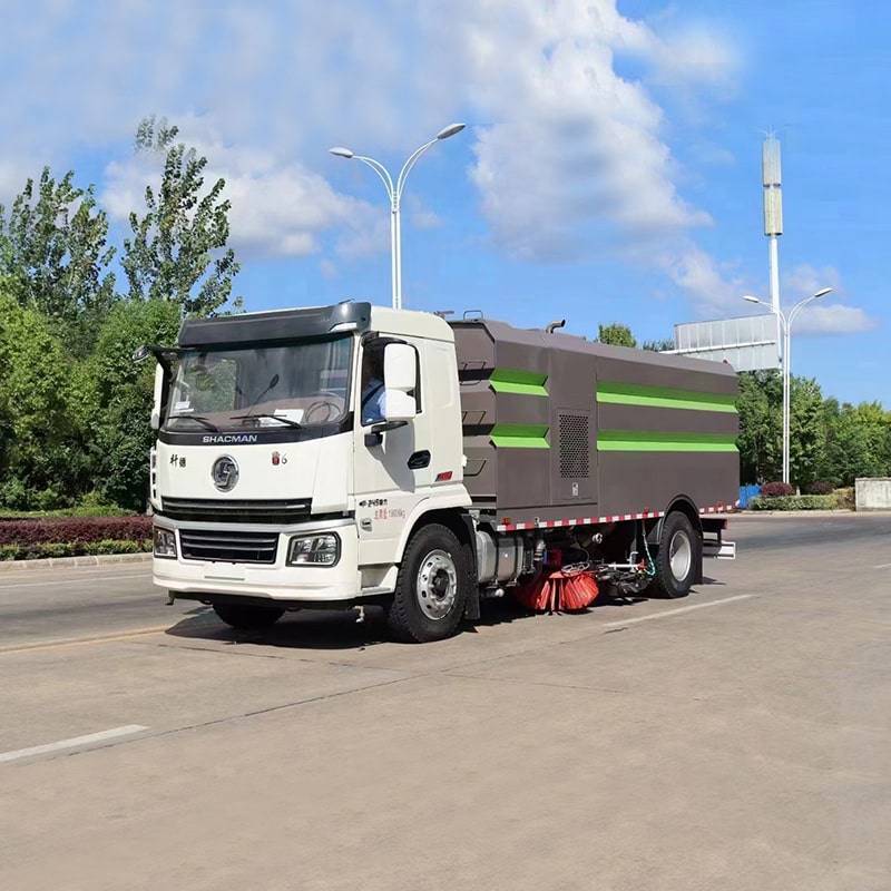 Camion balayeuse SHACMAN 9m3 avec jet d'eau