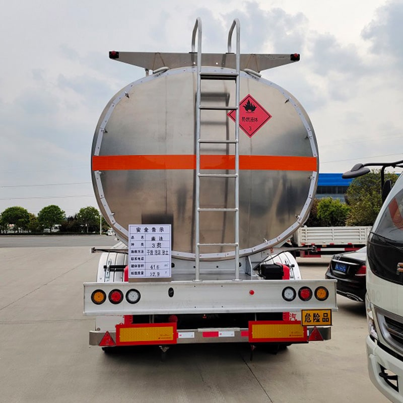 Aluminum Alloy 42000L 3 Axle Water Edible Oil Delivery Tank
