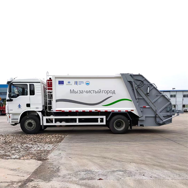 Camion de transport et de compression de déchets SHACMAN 12 CBM