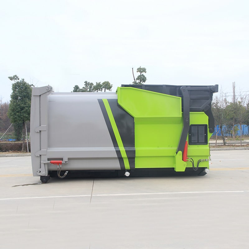 6cbm cummins engine hook arm mobile compressed garbage station