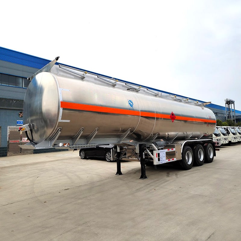 Aluminum Alloy 42000L 3 Axle Water Edible Oil Delivery Tank