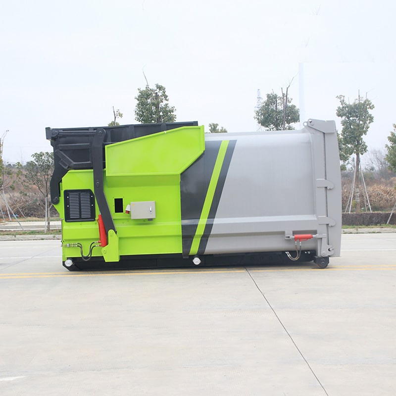 6cbm cummins engine hook arm mobile compressed garbage station