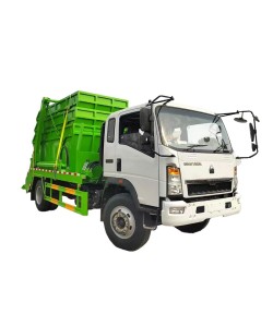 Howo 4 cubic meters Skip Loader Garbage Truck for Sale