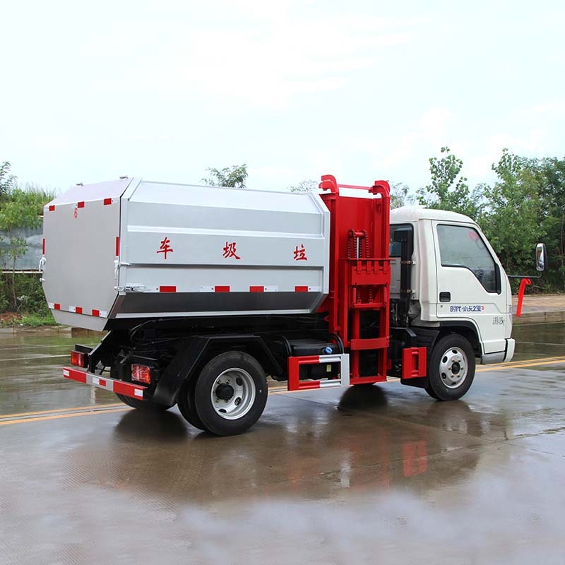Foton 5m3 side self dumping and loading garbage truck