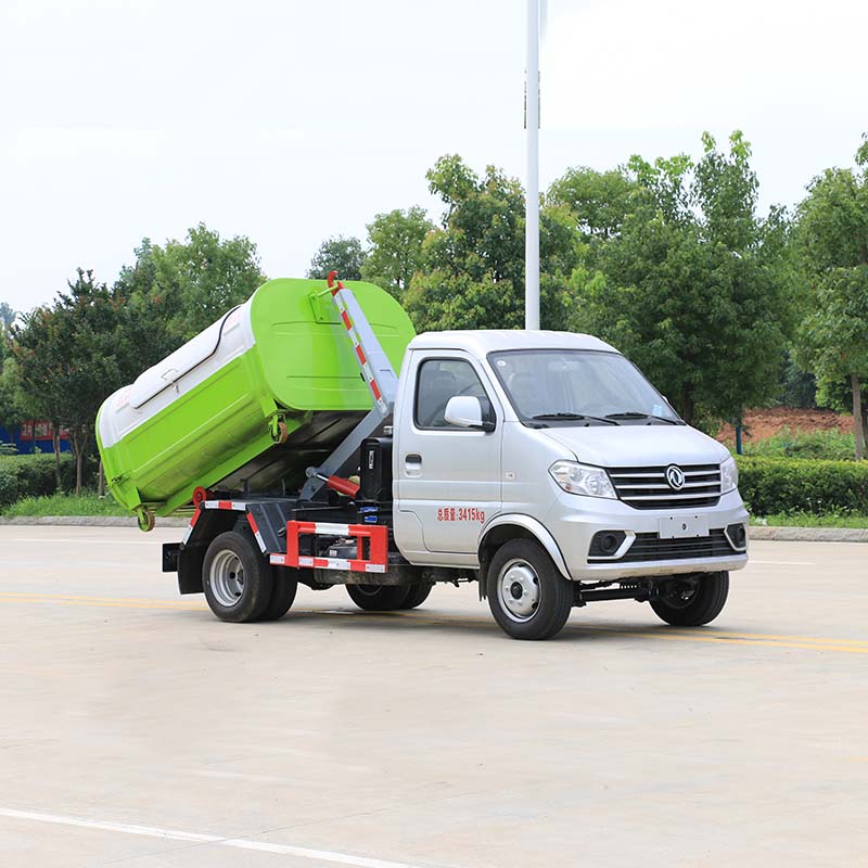 Dongfeng hook lift Garbage truck with 3 cbm