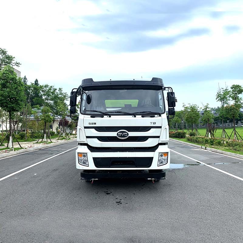 BYD pure electric road sweeper truck with high-pressure