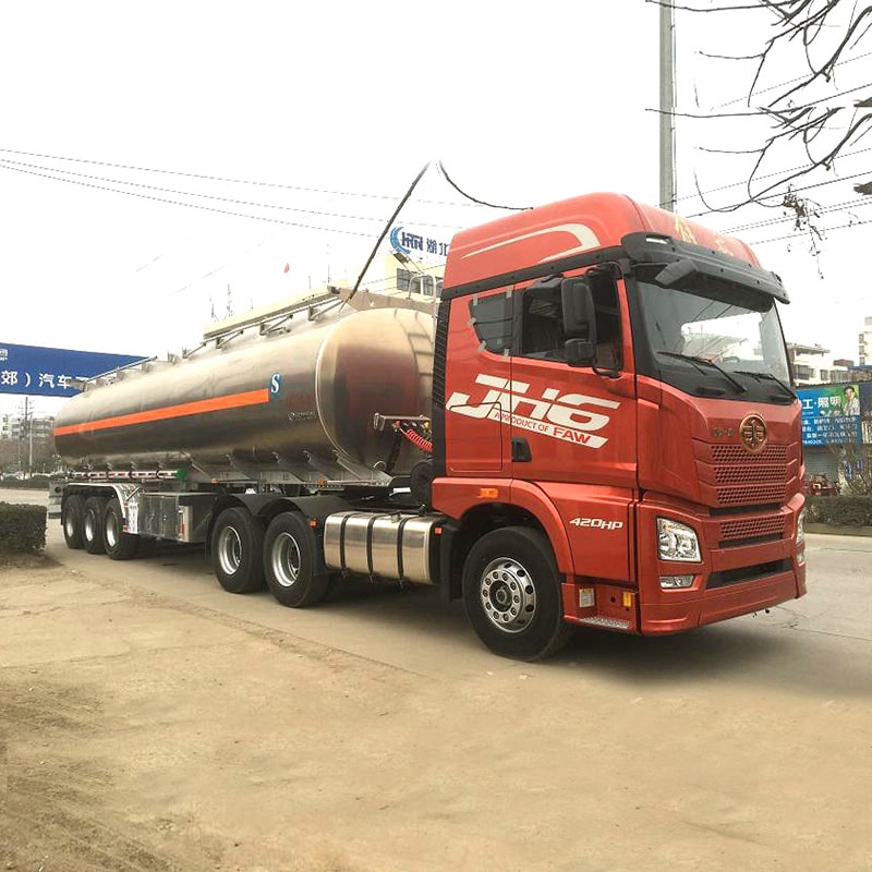 3 Axles 49000L Crude Oil Gasoline Petrol Tanker Semi Trailer