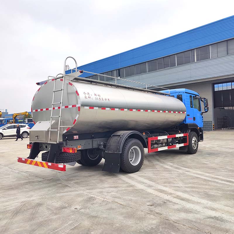 HOWO 4*2 Stainless steel 2 axle 13t milk tank truck