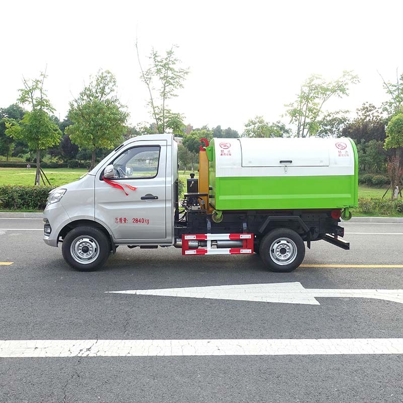 Changan small 4cbm hook lift garbage truck