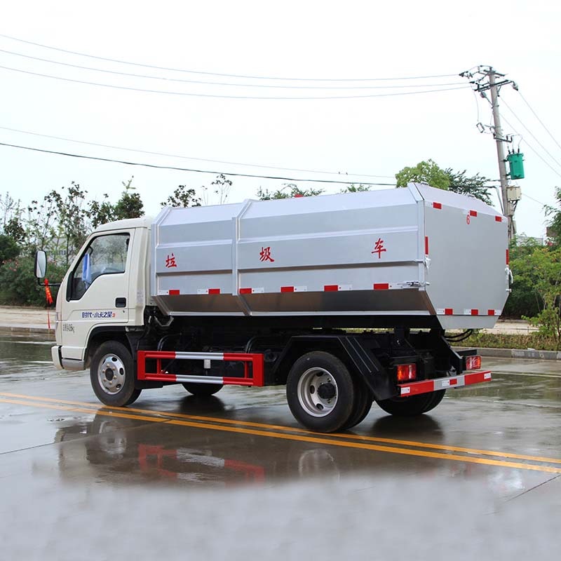 Foton 5m3 side self dumping and loading garbage truck