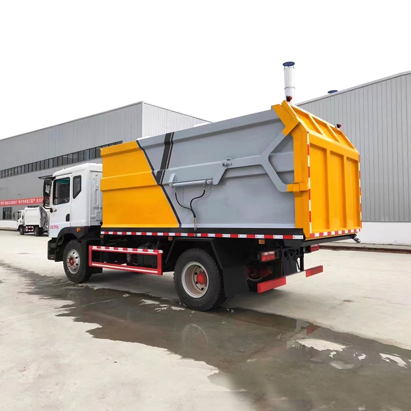 Dongfeng 4*2 Q345 carbon steel hydraulic garbage truck