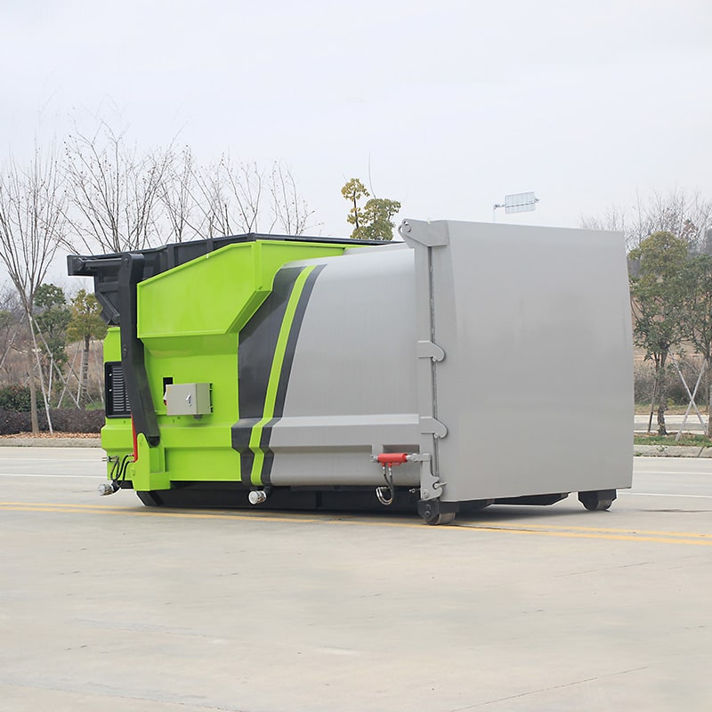 6cbm cummins engine hook arm mobile compressed garbage station