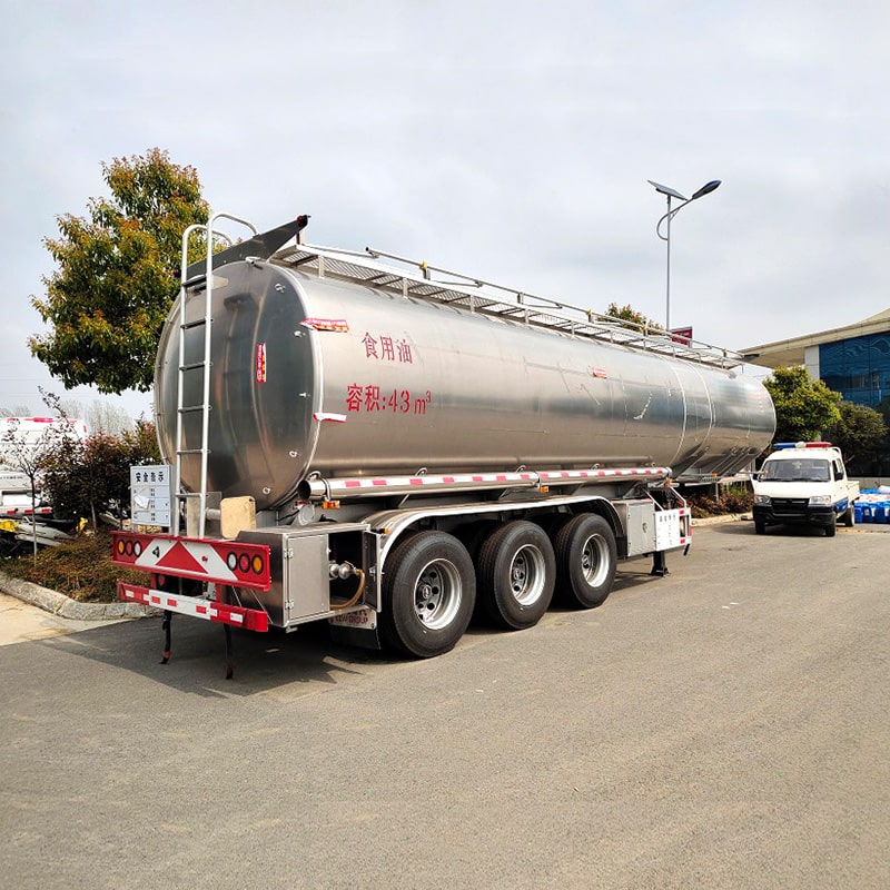 Heavy Duty 3 Axles 43000L Oil Fuel Tanker Trailer For Sale