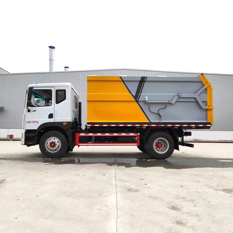 Dongfeng 4*2 Q345 carbon steel hydraulic garbage truck