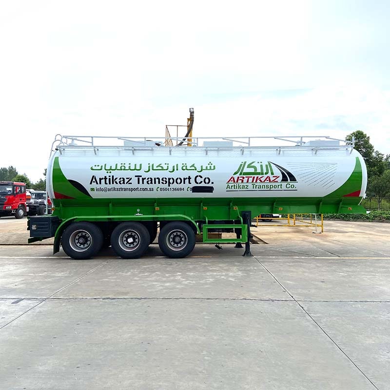 Semi Trailer Aluminum Oil Water Liquid  Fuel Tanker Truck