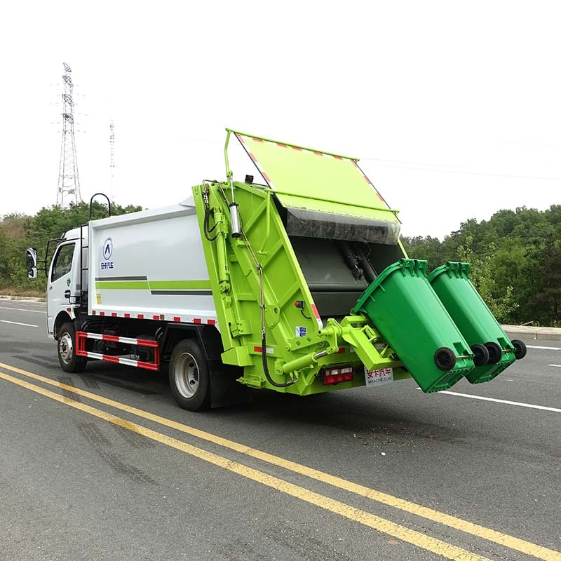 Dongfeng 5Ton 8cbm компрессионный мусоровоз
