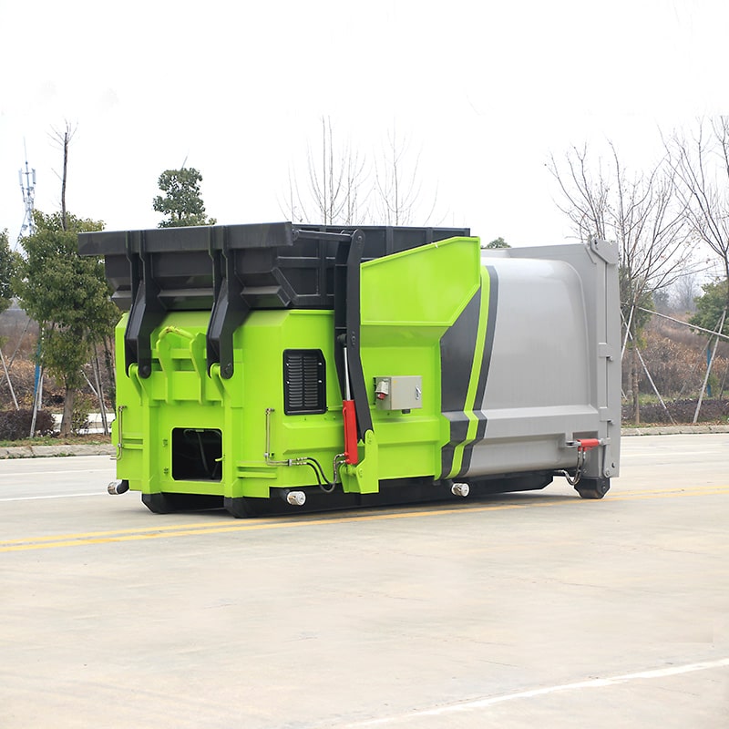 8cbm mobile hook arm compressed garabge truck