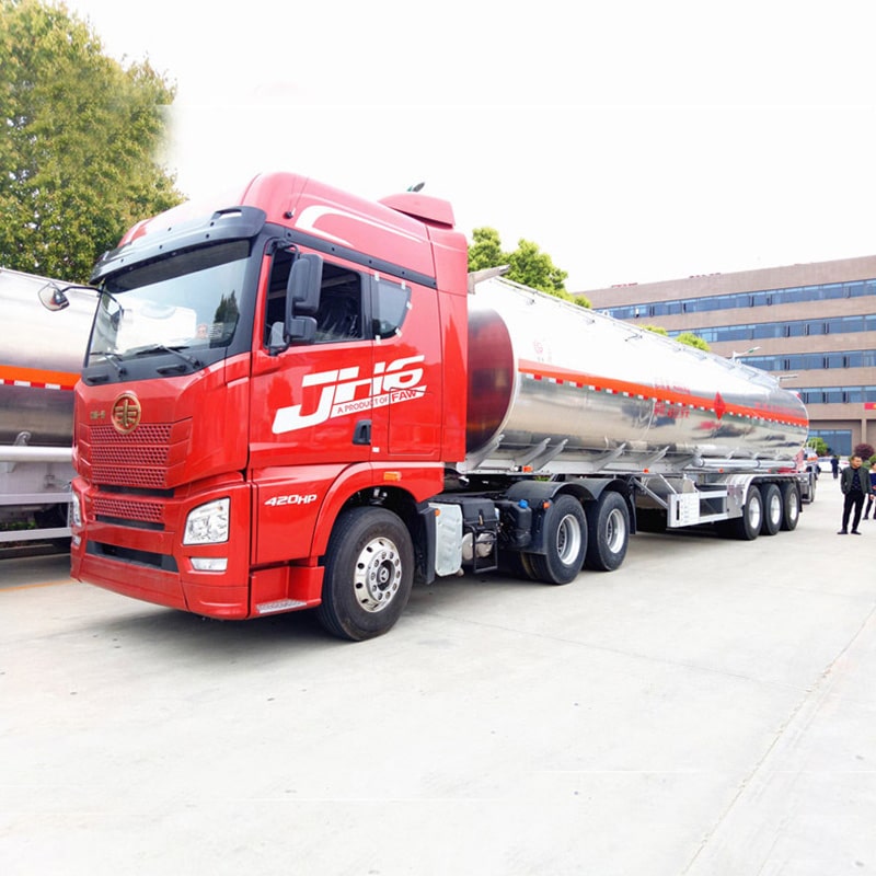 3 Axles 49000L Crude Oil Gasoline Petrol Tanker Semi Trailer